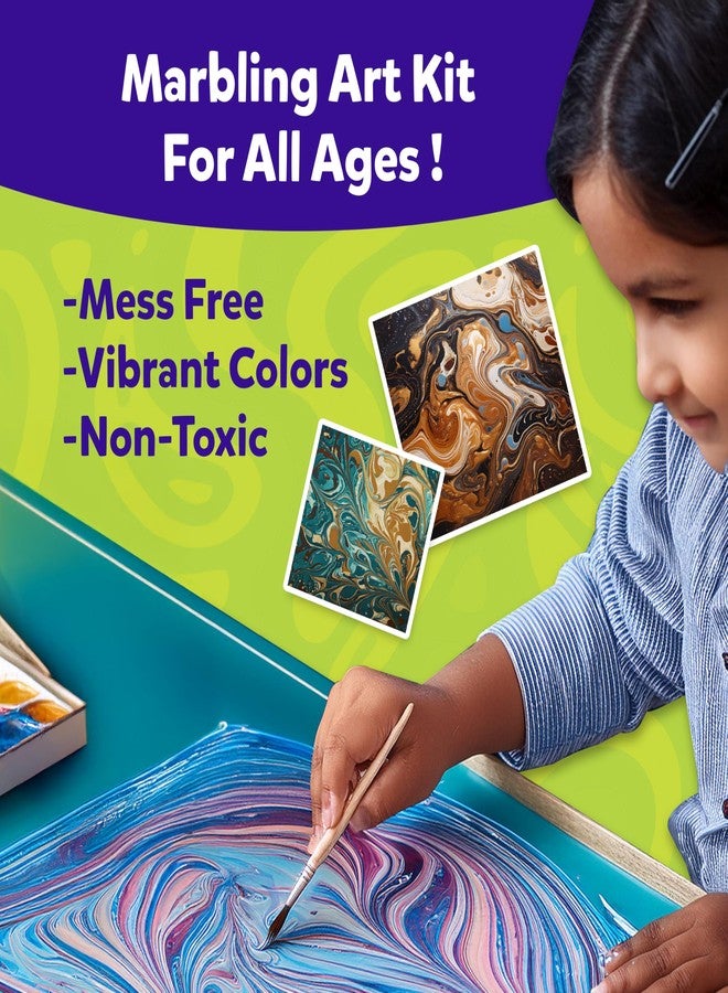 Artiggle Swirl-n-Twirl -DIY Water Marbling Kit for Kids I Art & Craft Kits | Water Marbling Kit for Kids | Coloring & Painting Kit |Gifts for Girls & Boys Ages 6, 7, 8, 9, 10, 11, 12 - Image 3